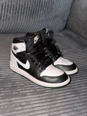 Nike Air Force 1 panda black & white high top shoes sneakers youth 11 kid unisex